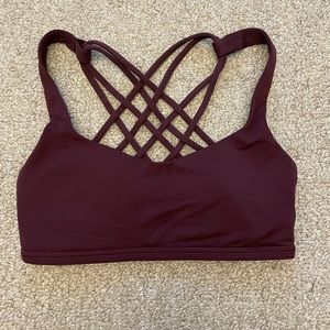 Size 2, purple lululemon free to be bra
